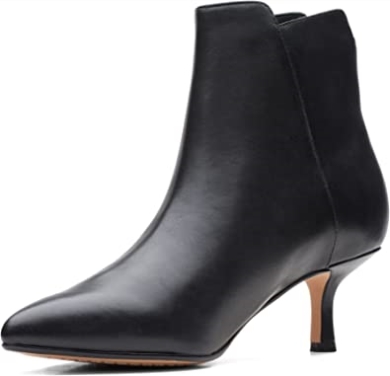 Violett 55 Zip Schwarz Croc Wildleder/leder Damen-stiefeletten Mit Absatz Clarks Schwarz