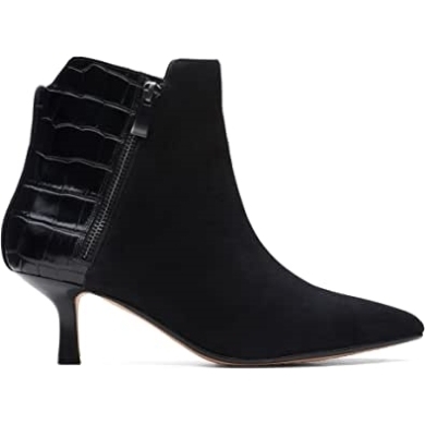 Violett 55 Zip Lederstiefel Schwarz Croc Clarks