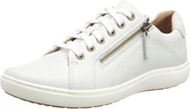 Weiß Leder Damen-sneaker Nalle Schnürung Clarks