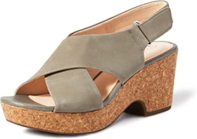 Damensandalen 261479 304 Mit Knöchelriemchen Beige (sage Nubuk Sage Nubuk) Clarks