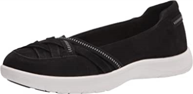 Adella Poppy Damensneaker Clarks Schwarzes Textil