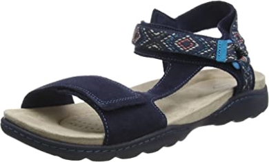 Amanda Step-sandale Für Damen, Marineblaues Wildleder, Clarks