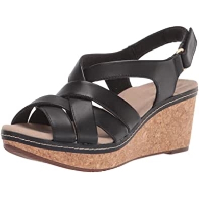 Annadel Rayna Keilsandale Für Damen Aus Schwarzem Leder Clarks
