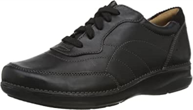 Appley Tie Sneaker Für Damen Aus Schwarzem Leder Clarks
