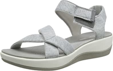 Arla Gracie Sandale Für Damen Clarks Graues Textil