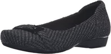 Damen Blanche West Flat Black Synthetik Clarks
