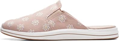 Damen Breeze Shore Pantoletten Taupe Kombi Canvas Clarks