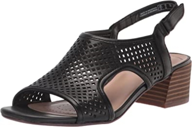 Damen-sandale Caroleigh Star Clarks Schwarzes Leder