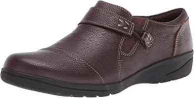 Cheyn O Nyx-schwarzes Getrommeltes Leder Für Damen Clarks Dunkelbraunes Getrommeltes Leder
