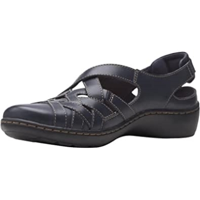 Damen Cora Dream Loafer Flach Navy Leder Clarks