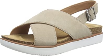 Elayne Cross Slide Sandale Für Damen Clarks Sand Wildleder
