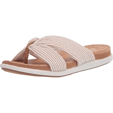 Eliza Shore Pantolette Damen Clarks Naturtextil
