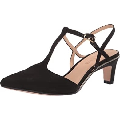 Ellis Lola Pumps Für Damen Aus Schwarzem Nubukleder