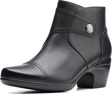 Emily Calle Modestiefel Für Damen Aus Schwarzem Leder Clarks