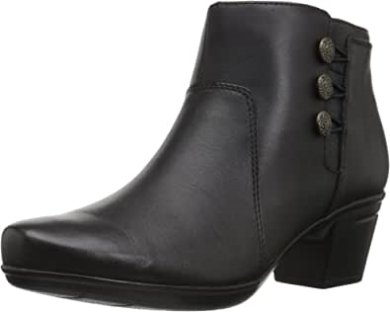 Emslie Monet Stiefelette Für Damen Clarks Schwarzes Leder