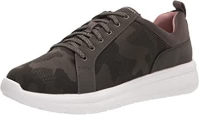 Damen-ezera-spitzensneaker Dunkeloliv Textilkombi Clarks