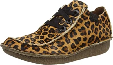 Damen Fun Ny Dream Derbys Clarks Leopardenmuster
