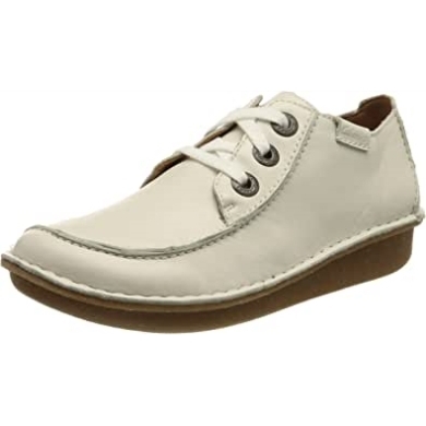 Damen Fun Ny Dream Oxford Weiß Leder Clarks