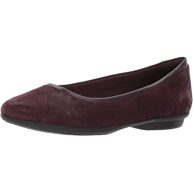 Damen Gracelmara Flat Aubergine Clarks