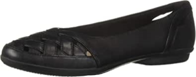 Damen-gracelmaze Loafer Flach Schwarz Leder Clarks