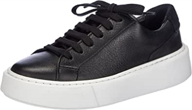 Damen-sneaker Hero Lite Aus Spitze, Clarks, Schwarzes Leder