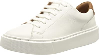 Damen-sneaker Hero Lite Aus Spitze, Clarks, Weißes Leder