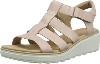 Jillian Quarz-keilsandale Für Damen Clarks Dusty Rose Leder