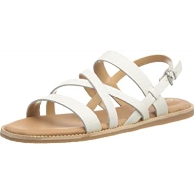 Karsea Sonnensandale Damen Weißes Leder Clarks
