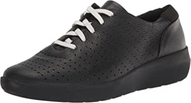 Damen Kayleigh Aster Oxford Clarks Schwarzes Leder