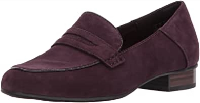 Damen Keesha Cora Pen New Loafer Aubergine Wildleder Clarks