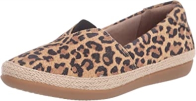 Lafley Jess Keilsandale Für Damen Tan Leopard Wildleder Clarks