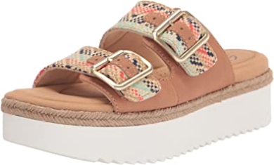 Lana Strandsandale Für Damen Naturbraun Leder Textil Kombi Clarks