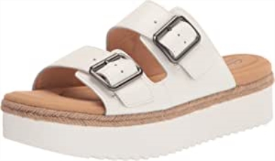 Lana Strandsandalen Für Damen, Weißes Leder, Clarks