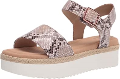 Lana Shore Keilsandale Für Damen Clarks Braun Schlange Synthetik