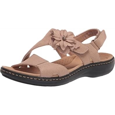Damen Laurieann Bea Sandale Sand Kunstleder Combi Clarks