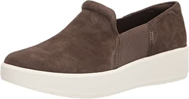 Damen-layton-band-sneaker Clarks, Dunkelolivfarbenes Wildleder