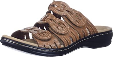Leisa Faye Damensandale Clarks Tan Leder