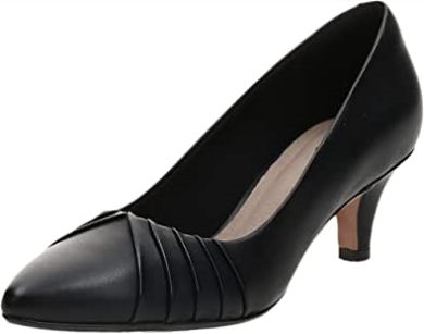 Damen-linvale-kronenpumpe Schwarzes Leder Clarks