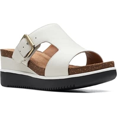 Damen-sandale Lizby Ease Weißes Leder Clarks Weißes Leder