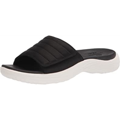 Lola Surf Slide Damensandale Clarks Schwarzes Textil