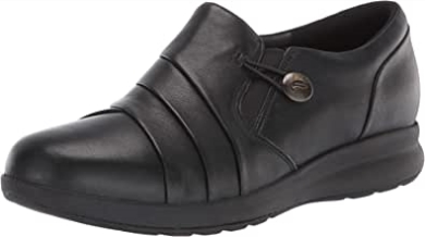 Damen Loopun Adorn Loop Loafer Clarks Schwarzes Leder