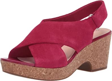 Maritsa Lara Keilsandale Für Damen Clarks Fuchsia Wildleder