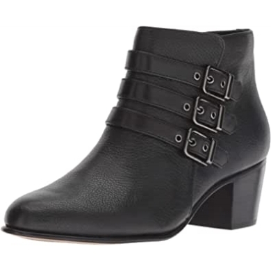 Damenstiefel Maypearl Milla Fashion Clarks Schwarz Getrommeltes Leder