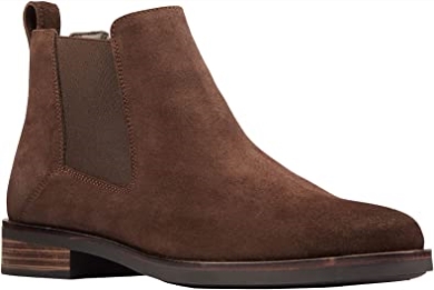 Memi Top Damenstiefelette Dunkelbraun Wildleder Clarks