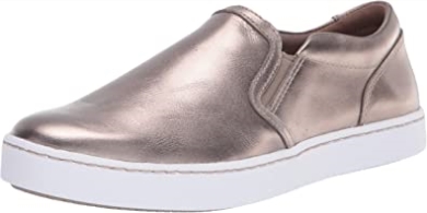Pawley Bliss Damen Sneaker Clarks Pewter Metallic Leder