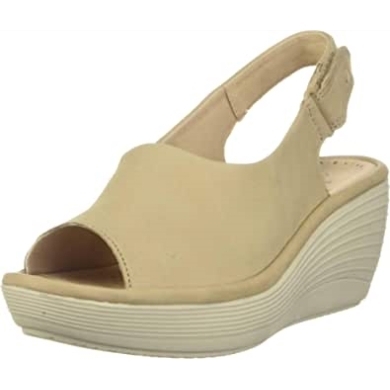 Reedly Shaina Keilsandale Für Damen Clarks Sand Nubuk