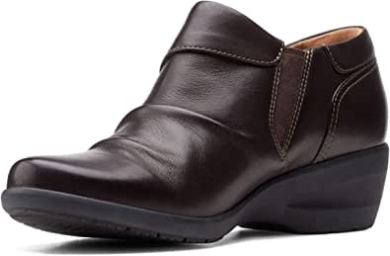 Rosely Lo Bootie Für Damen Bordeaux Wildleder Clarks Dunkelbraunes Leder