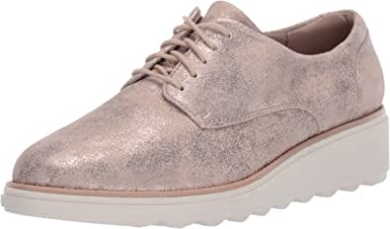 Damen Sharon Crystal Oxford Clarks Zinn Wildleder