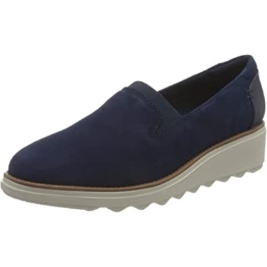 Sharon Dolly Loafer Für Damen Clarks Dunkelblaues Wildleder