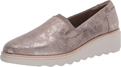 Sharon Dolly Loafer Für Damen Zinn Metallic Textil Clarks